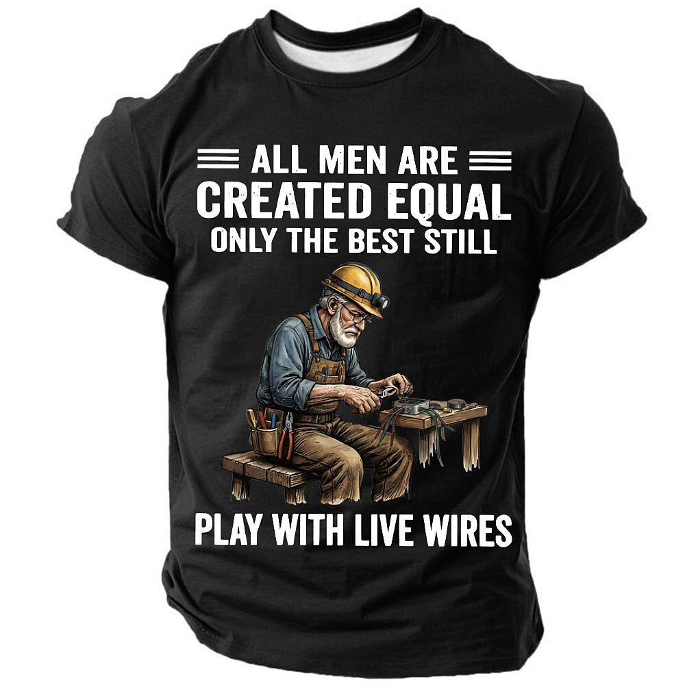 Live Wire Electrician Humor Graphic Shirt