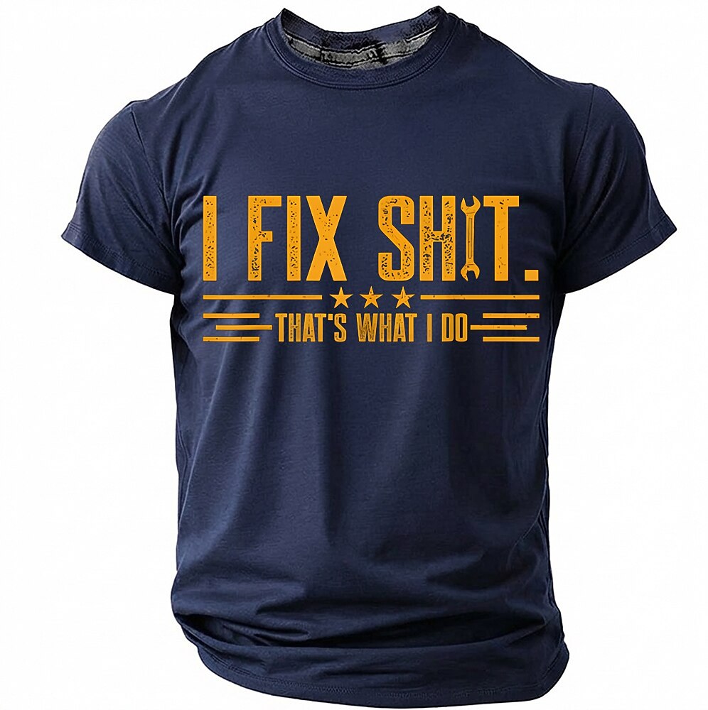I Fix Stuff Funny Mechanic Handyman Repair Graphic Tee