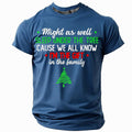 Christmas Tree Text Retro Vintage Holiday Short Sleeve Tee