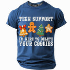 Santa Claus Gingerbread Christmas Holiday Graphic Short Sleeve Tee