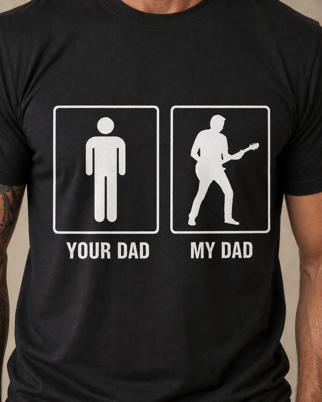 Dad Guitar Player Comparison Graphic Tee