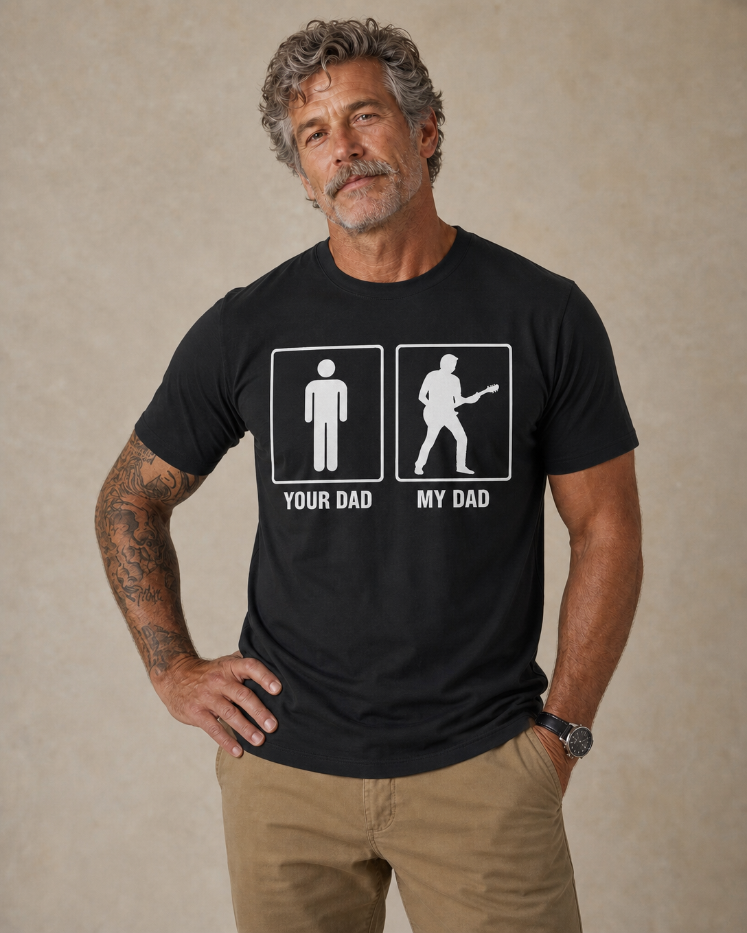 Dad Guitar Player Comparison Graphic Tee