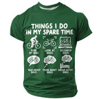 Vintage Old Man Biker Funny 3D Graphic Print Tee