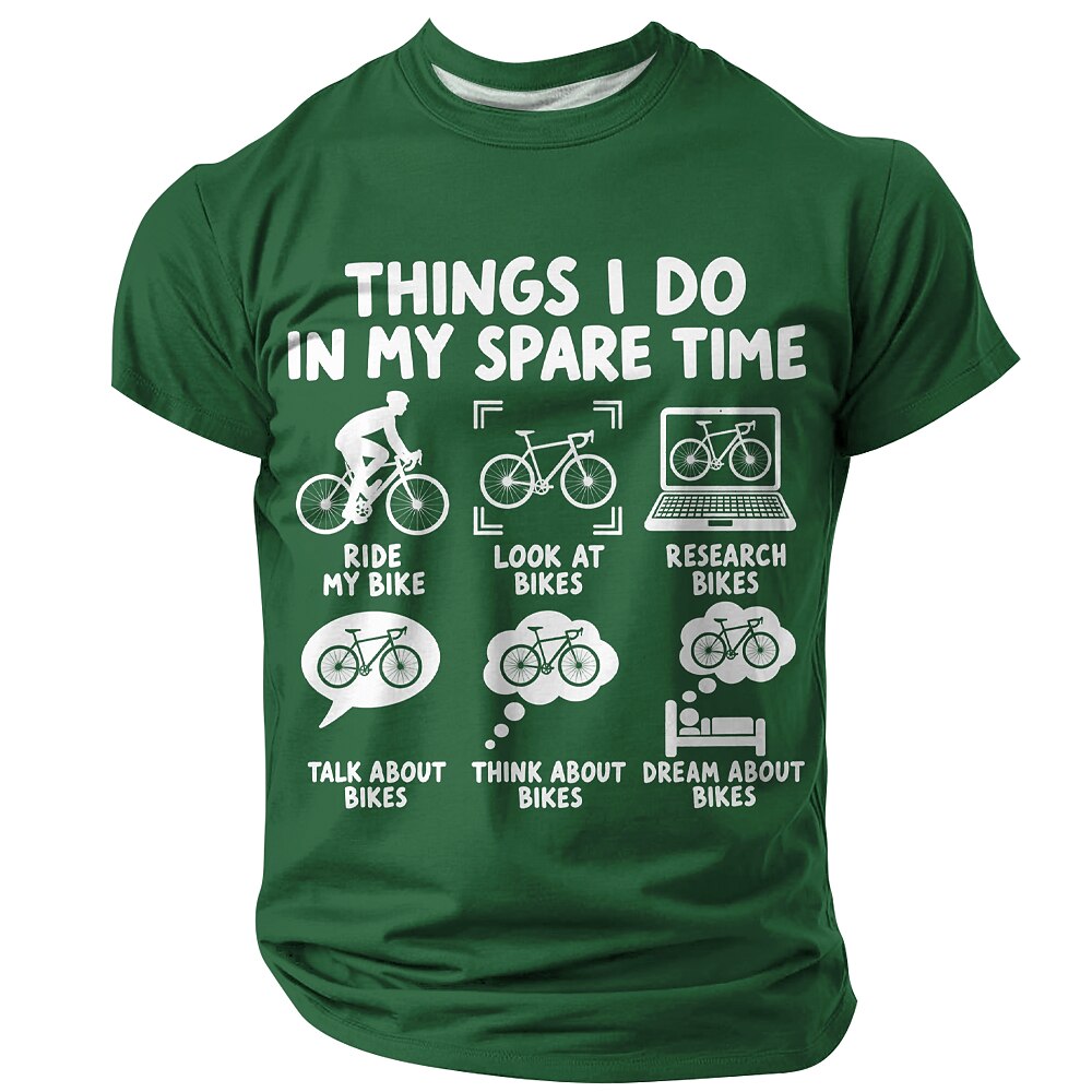 Vintage Old Man Biker Funny 3D Graphic Print Tee