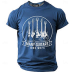Music Festival Funny Guitar Player Graphic Short Sleeve Tee