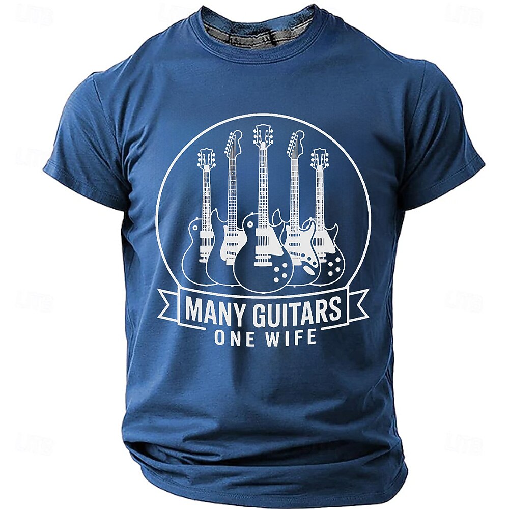 Music Festival Funny Guitar Player Graphic Short Sleeve Tee