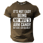 Wife Arm Candy Nailing It Funny Husband Graphic Tee