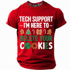 Tech Support Delete Your Cookies Gingerbread Christmas Graphic Tee