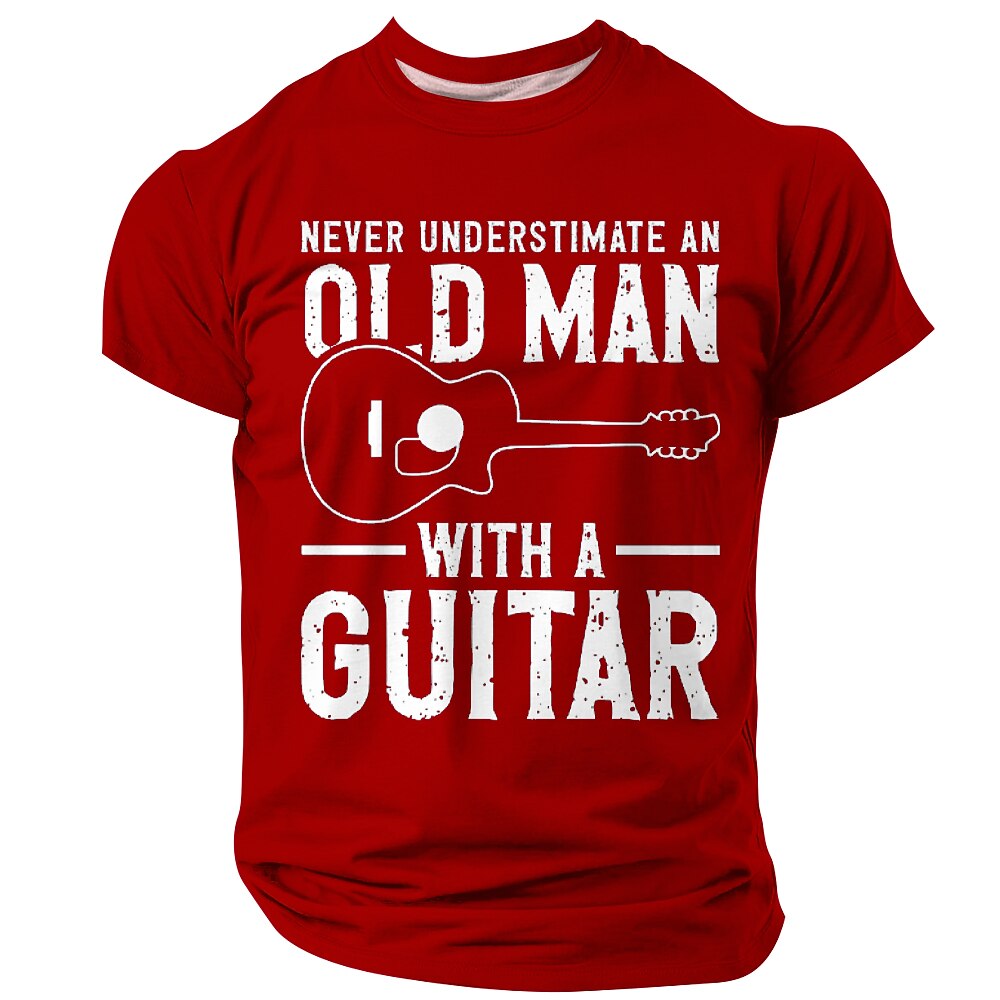 Vintage Guitar Old Man Graphic Shirt