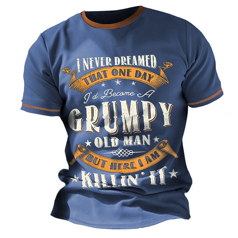 Grumpy Old Man Killin It Funny Graphic Lifestyle Tee
