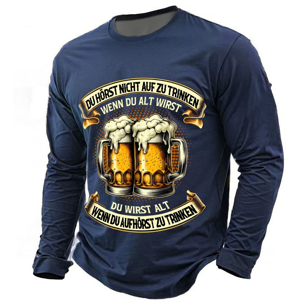 Dont Stop Drinking Stay Young Beer Mugs Graphic Tee