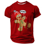 Funny Gingerbread Cookie Christmas Slang Graphic Short Sleeve Tee