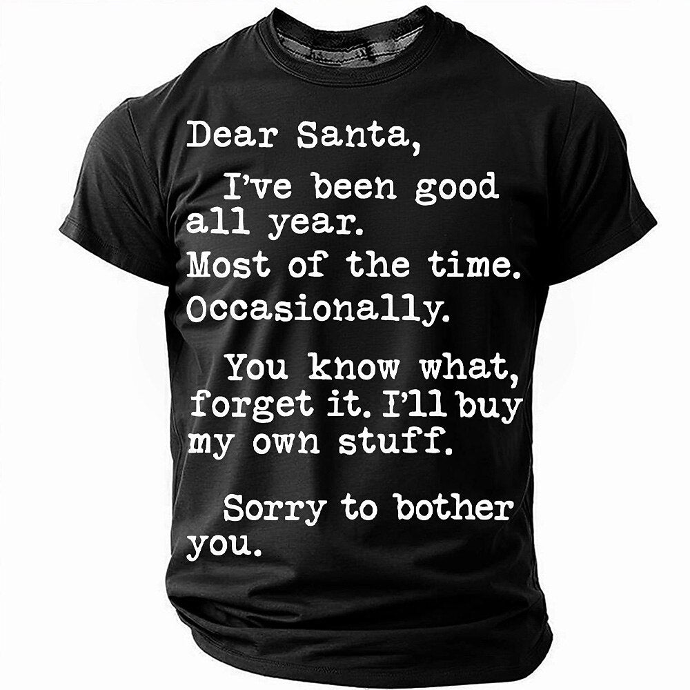 Dear Santa Ill Buy My Own Stuff Christmas Tee