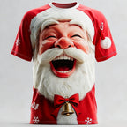 Cartoon Santa Claus Christmas Vacation Artistic Street Graphic Tee