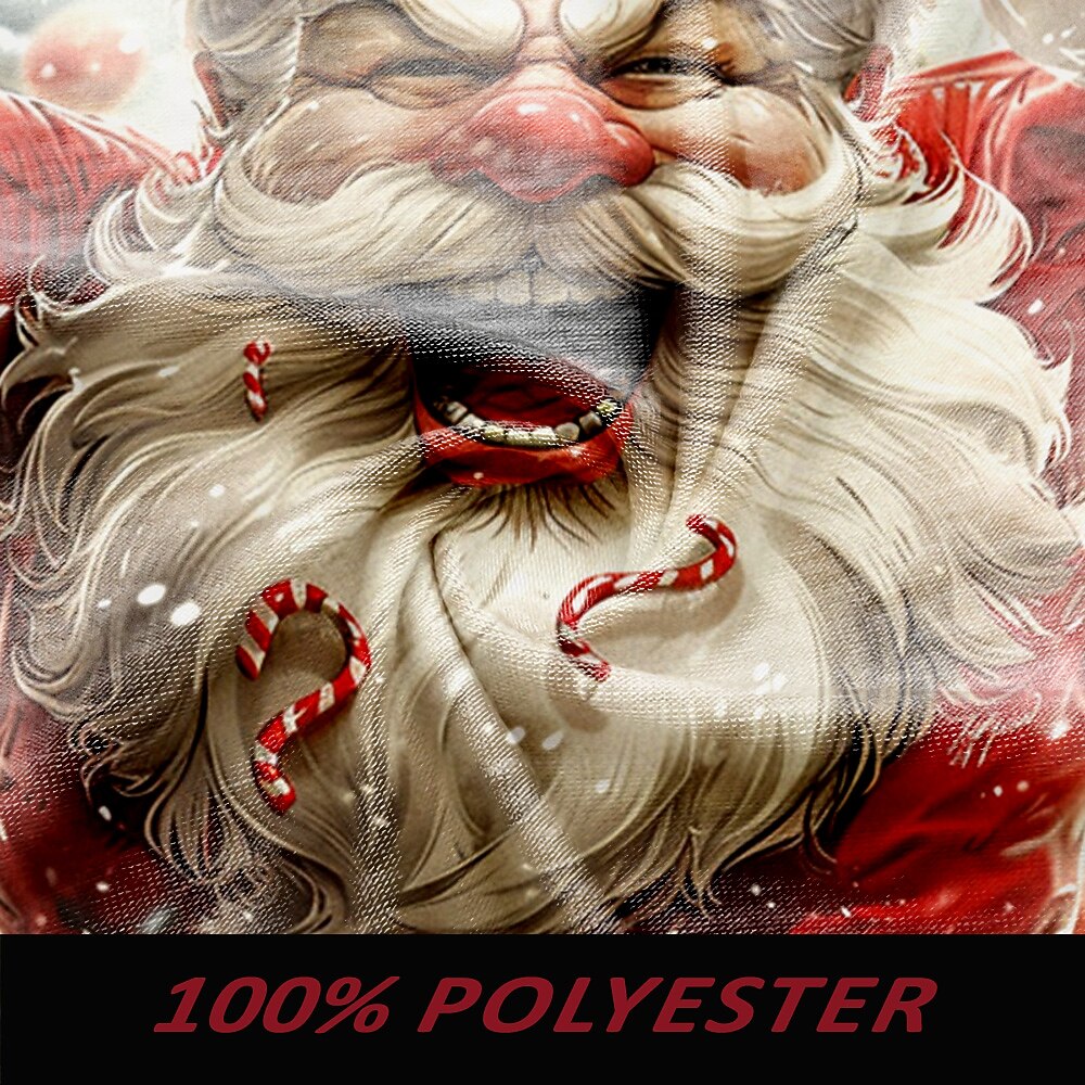 Santa Claus Christmas Athleisure 3D Graphic Short Sleeve Tee
