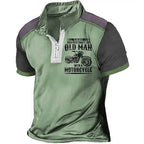 Never Underestimate Old Man With Motorcycle Biker Graphic Tee