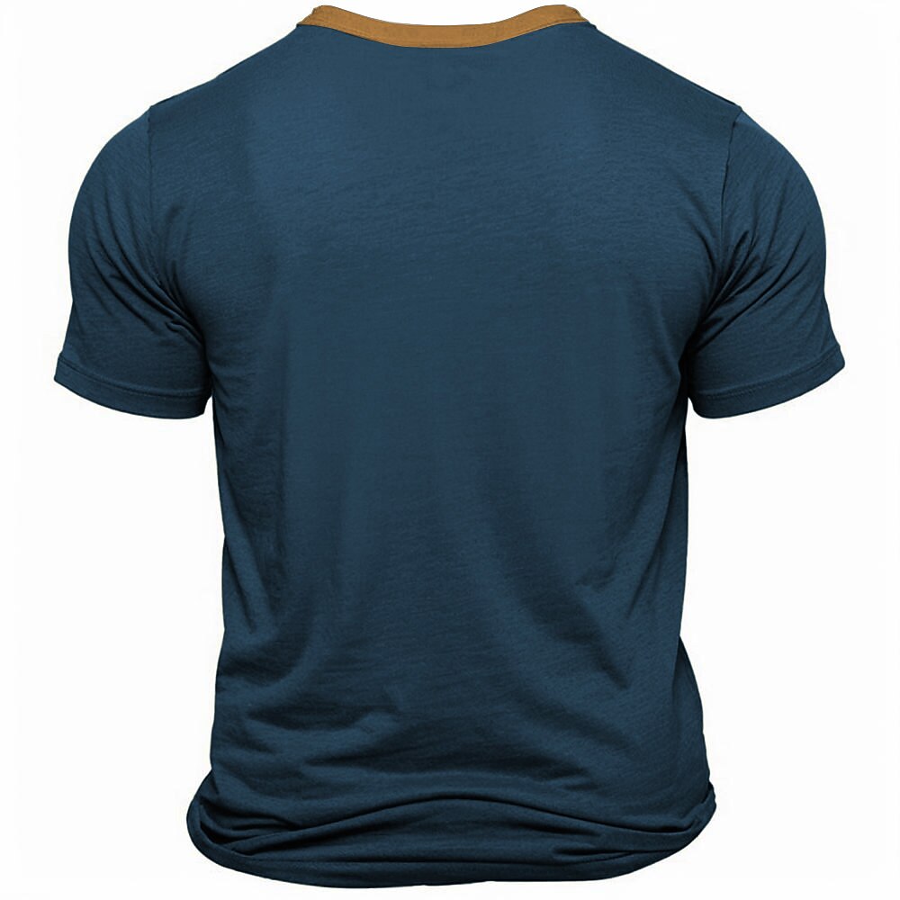Im The Dad That Stepped Up Funny Graphic Henley Shirt