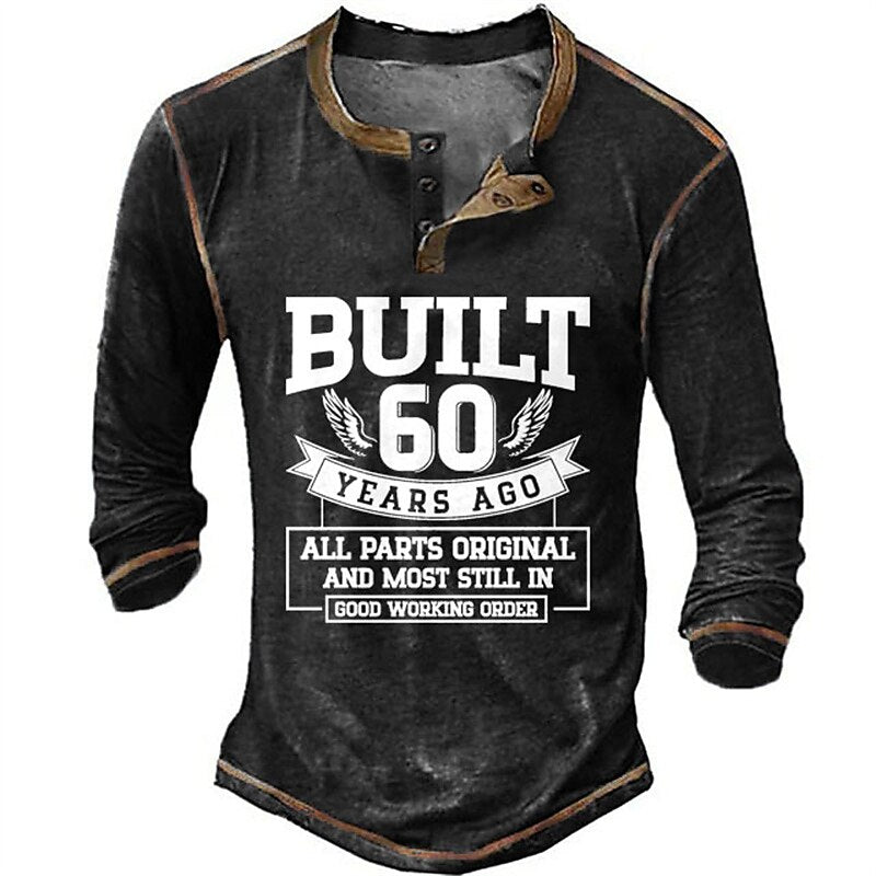 Built Sixty Years Ago All Original Parts Graphic Henley