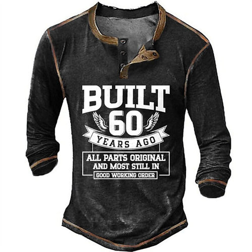 Built Sixty Years Ago All Original Parts Graphic Henley