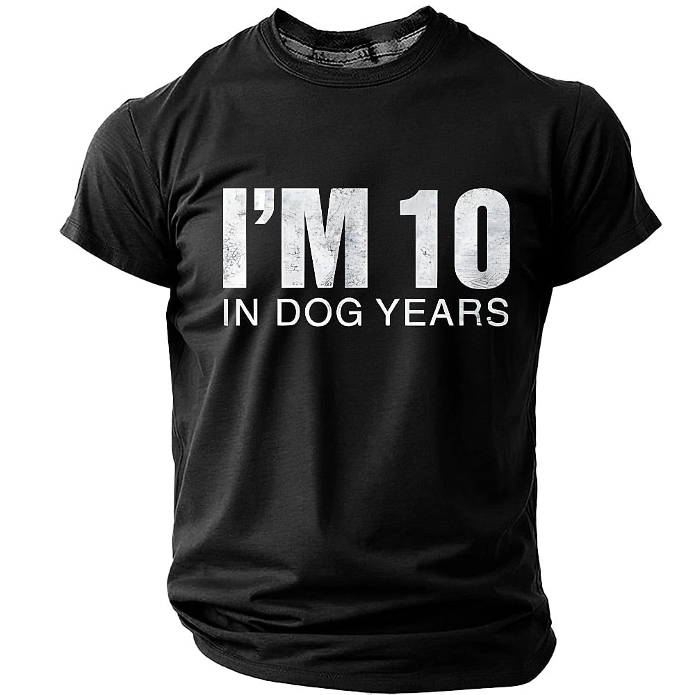 Funny Quote Dog Years Age Joke Graphic Shirt