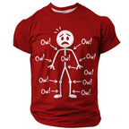 Body Aches Stickman Workout Funny Fitness Humor Graphic Tee