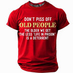 Funny Old People Warning Graphic Shirt