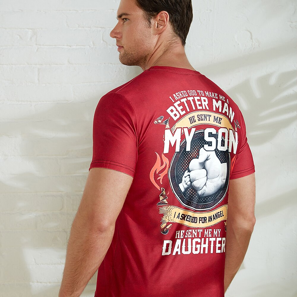 God Made Dad Better Son Daughter Angel Graphic Tee