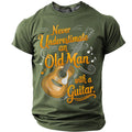 Sarcastic Old Guitarist Humor Graphic Shirt