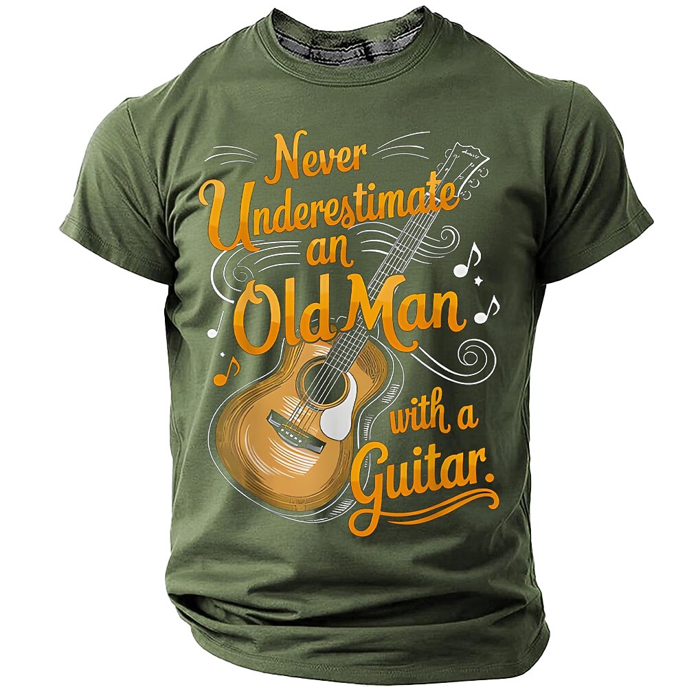Sarcastic Old Guitarist Humor Graphic Shirt