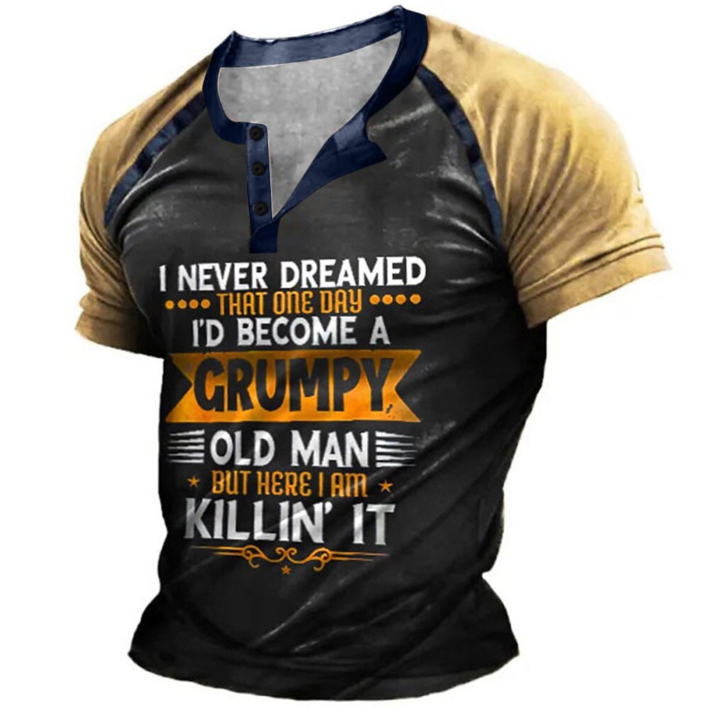 Grumpy Old Man Never Dreamed Killin It Graphic Tee