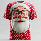 Cartoon Santa Claus Christmas Daily Designer Vacation Graphic Tee