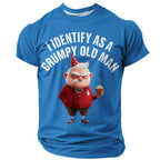 Old Man Attitude Funny Aging Graphic Everyday Casual Tee