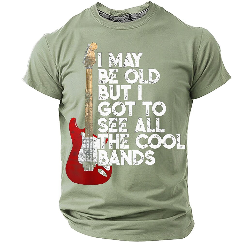 Old Man Saw Cool Bands Rock Music Graphic Tee