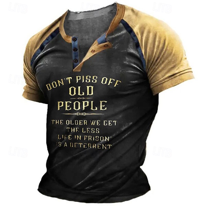 Dont Piss Off Old People Funny Vintage Graphic Tee