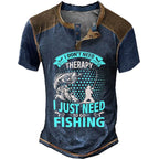 Dont Need Therapy Just Need Fishing Funny Henley Shirt