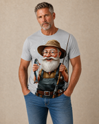 Old Fisherman Funny Grandpa Fishing Print Shirt