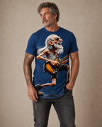 Funny Guitar Old Rocker Graphic Music Tee