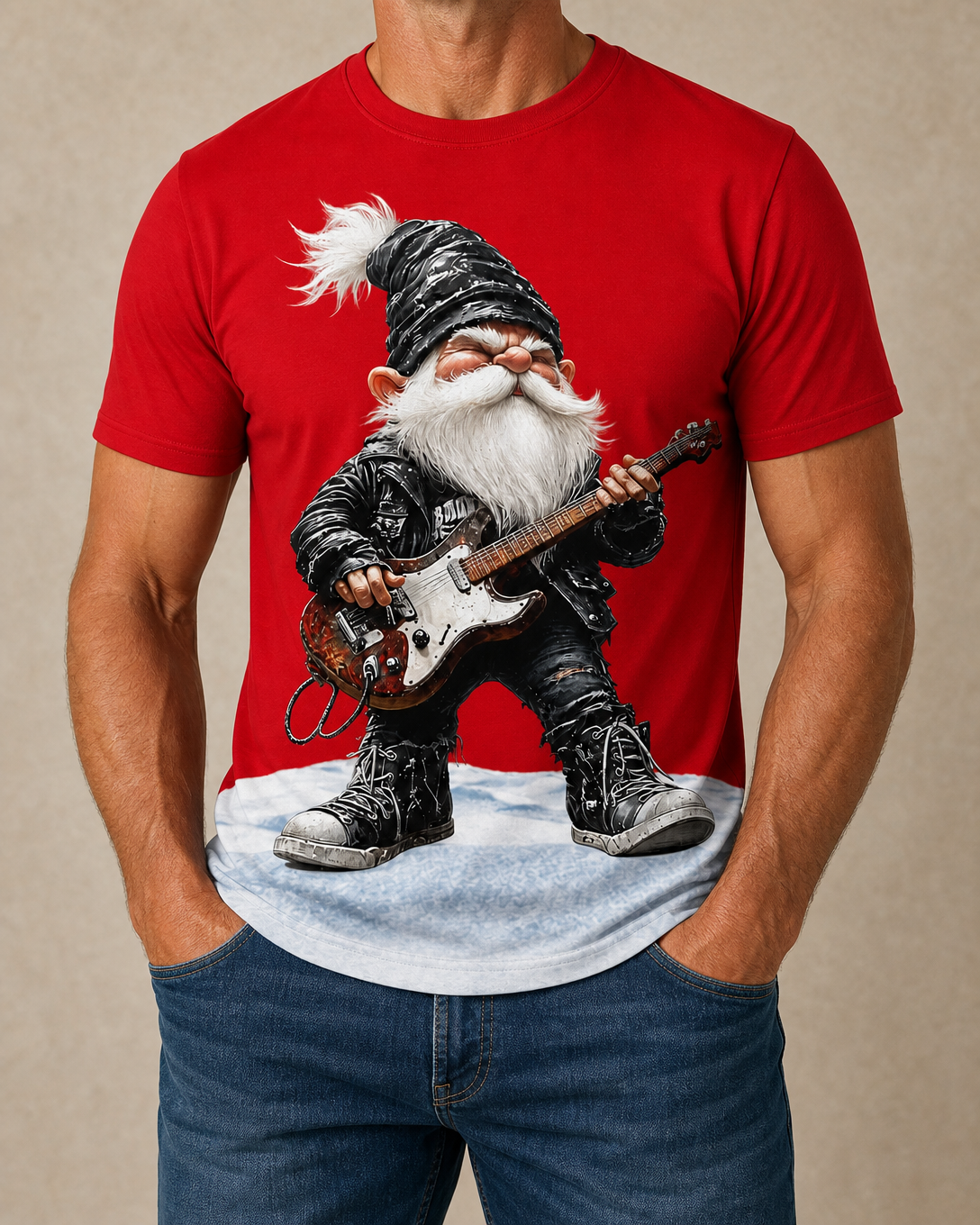 Funny Old Man Classic Casual Graphic Print Tee Shirt