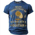 Old Man Acoustic Guitar Graphic Shirt