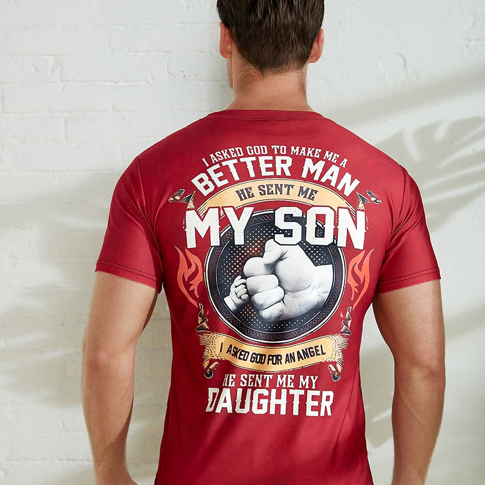 God Made Dad Better Son Daughter Angel Graphic Tee
