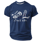 Old Man Motorcycle Rider Funny 3D Graphic Print Tee