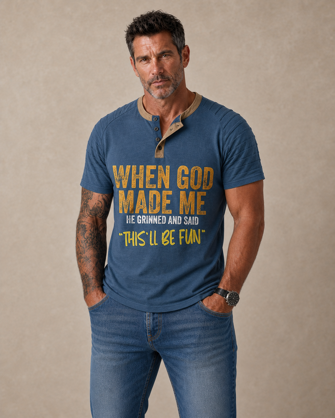 God Made Me Grinned This Will Be Fun Tee