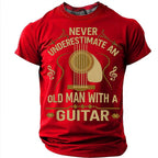 Old Man Acoustic Guitar Graphic Shirt