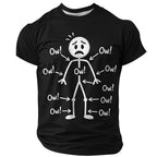 Body Aches Stickman Workout Funny Fitness Humor Graphic Tee