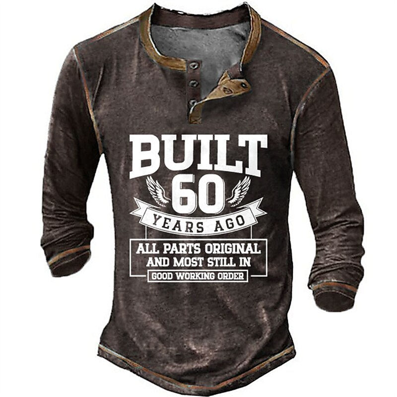 Built Sixty Years Ago All Original Parts Graphic Henley