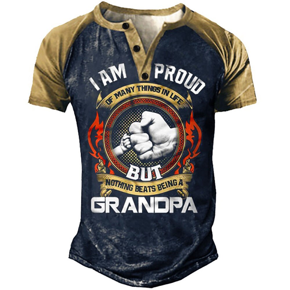 Nothing Beats Being A Grandpa Family Pride Henley Shirt