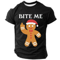 Gingerbread Cookie Christmas Holiday Graphic Casual Short Sleeve Tee