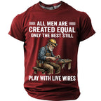 Live Wire Electrician Humor Graphic Shirt