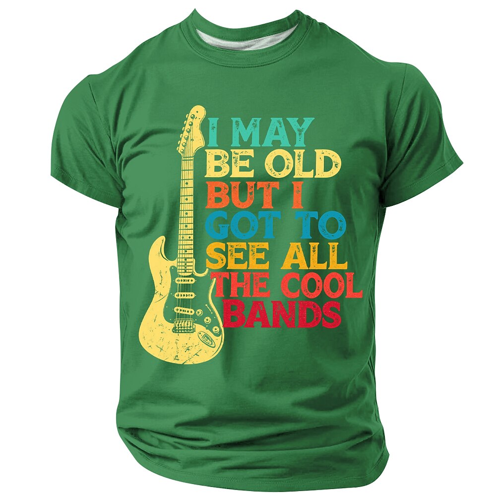 Funny Retro Music Lover Men’s Quote Vintage Guitar Music Tee