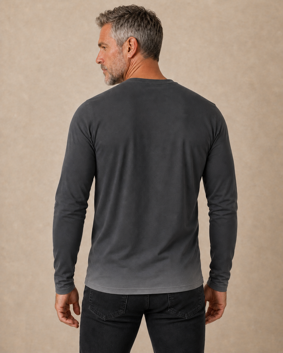 Happy Beer Old Man Graphic Long-sleeve Tee